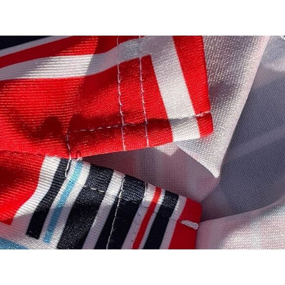 GGBlue Grace National Geometric Red Blue WhiteGolf Polo Tank Size M - Picture 5 of 8